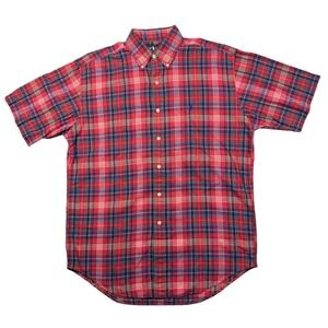 Vintage Ralph Lauren Shirt Men's Medium Blake Cotton Tartan Plaid Preppy